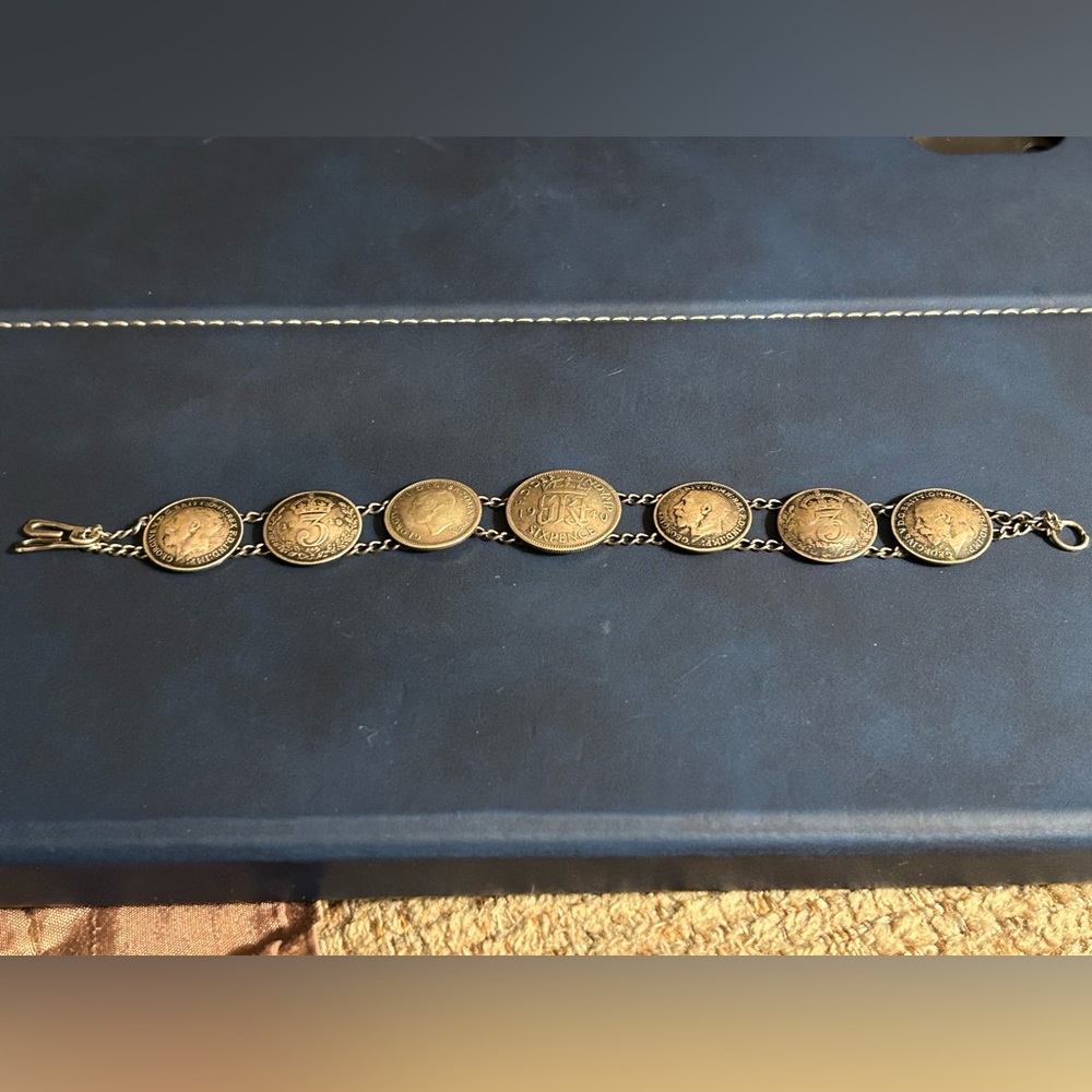 Antique Silver Coin Bracelet
